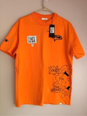 💚Left Point NWT Men's Orange Graphic Short Sleeve Tee